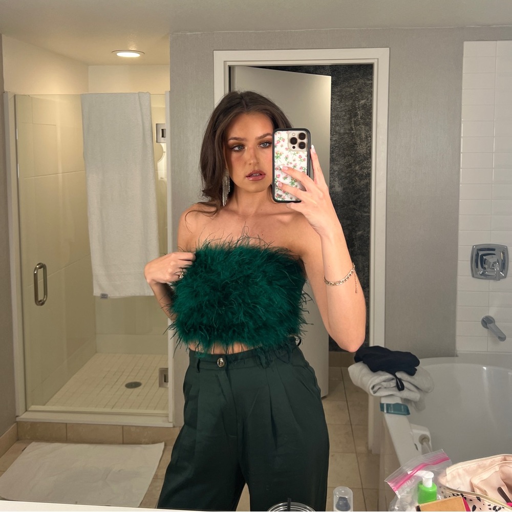 Dark Green Trousers - Size 4 Worn Once